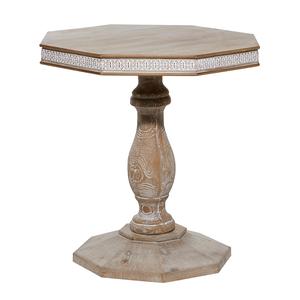 9th & Pike(R) Octagon Wood Carved Table