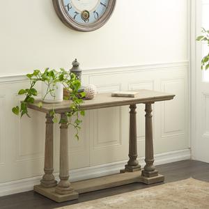 9th & Pike(R) Rectangular Textured Wood Console Table alternate view