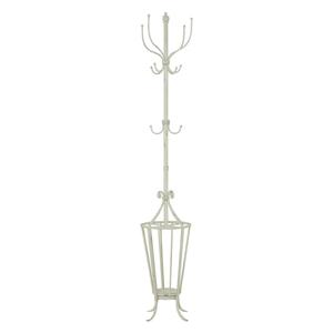 9th & Pike(R) Farmhouse White Metal Coat Rack