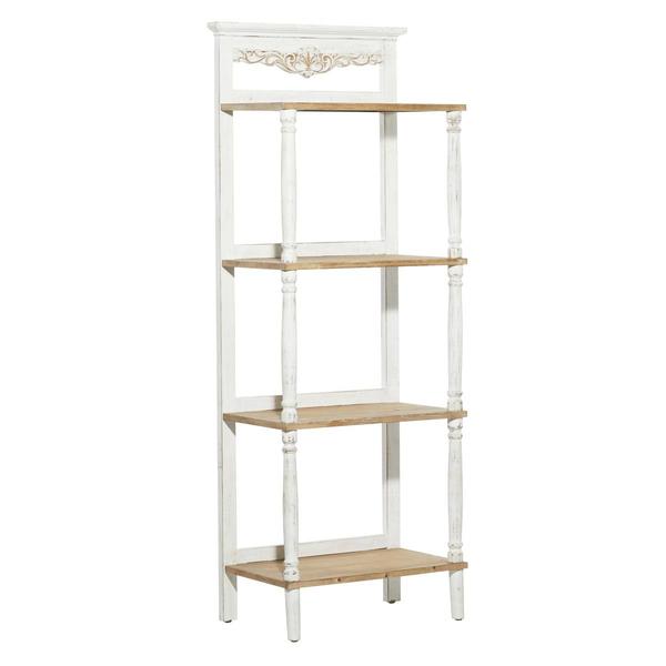 9th & Pike(R) Farmhouse White Wood Shelving Unit