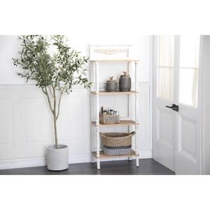 9th & Pike(R) Farmhouse White Wood Shelving Unit alternate view