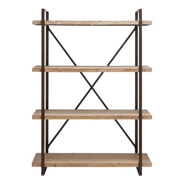 9th & Pike(R) Tall Industrial Black Metal Bookcase