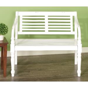 9th & Pike(R) White Mahogany Country Bench alternate view