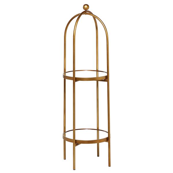 9th & Pike(R) Arched Antique Gold Metal Framed Shelf