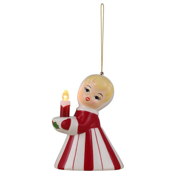Mr. Christmas Vintage Christmas Candy Cane Girl Ornament