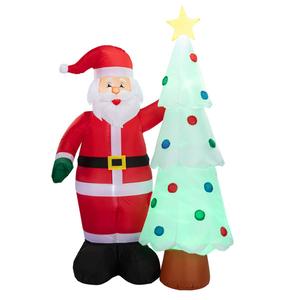 Mr. Christmas 7ft. Outdoor Santa & Tree Lit Inflatable
