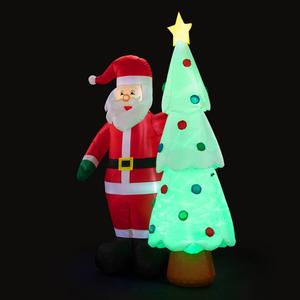 Mr. Christmas 7ft. Outdoor Santa & Tree Lit Inflatable alternate view