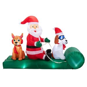 Mr. Christmas 8ft. Outdoor Santa's Dog Sled Lit Inflatable