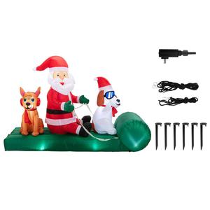 Mr. Christmas 8ft. Outdoor Santa's Dog Sled Lit Inflatable alternate view