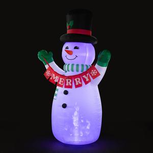 Mr. Christmas 10ft. Outdoor Merry Snowman Lit Inflatable alternate view