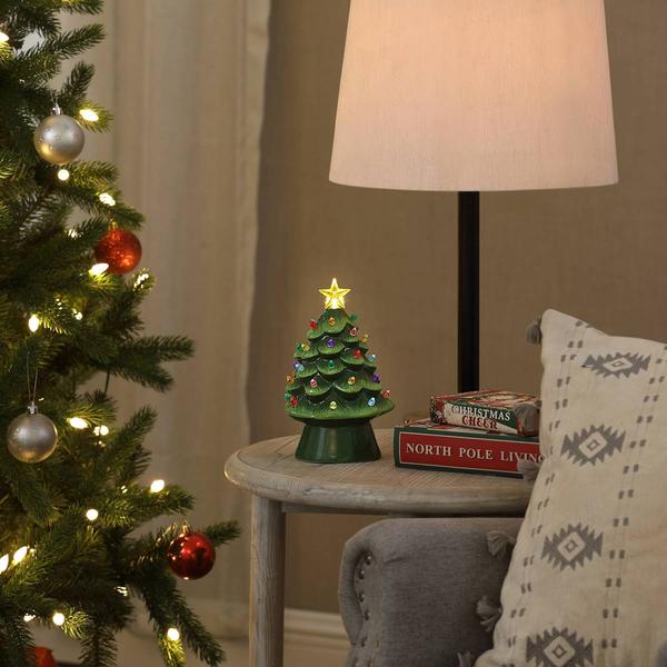 Mr. Christmas 8in. Nostalgic Ceramic Green Tree alternate view