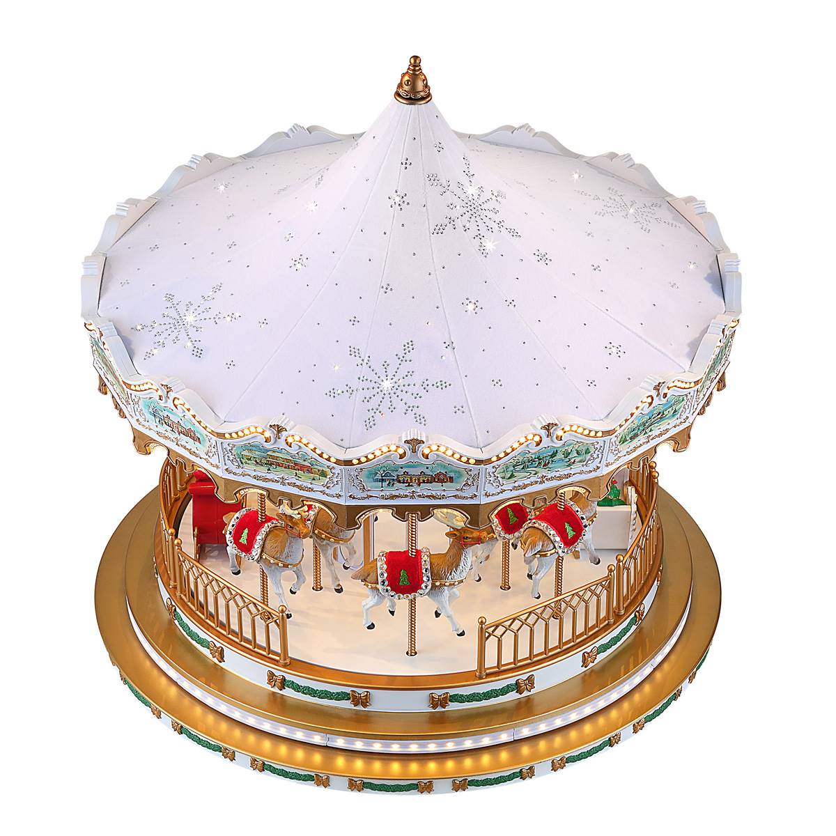 Mr. Christmas 17in. Animated Deluxe Crystal Carousel