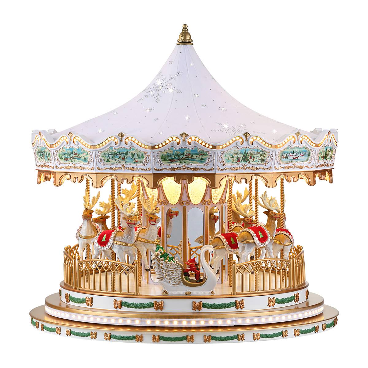 Mr. Christmas 17in. Animated Deluxe Crystal Carousel