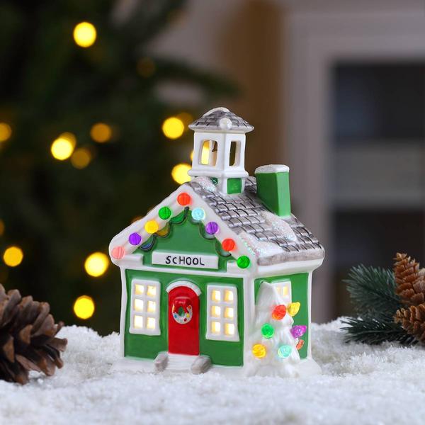 Mr. Christmas 6in. Nostalgic Ceramic Village School alternate view