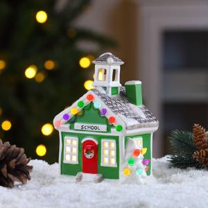 Mr. Christmas 6in. Nostalgic Ceramic Village School alternate view
