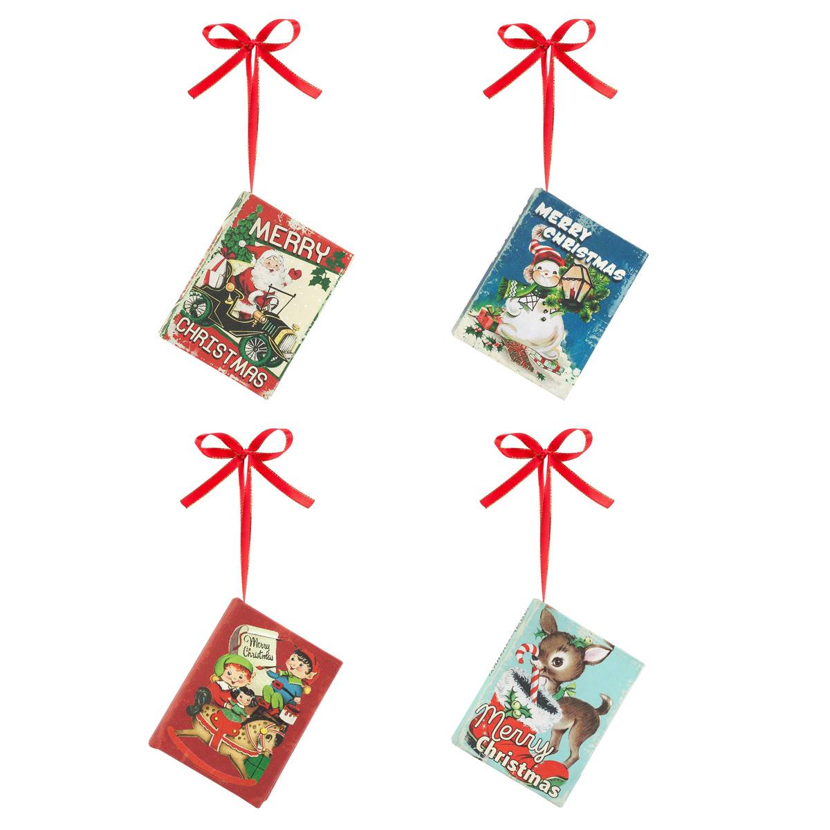 Mr. Christmas Set Of 4 Nostalgic Musical Songbook Ornaments