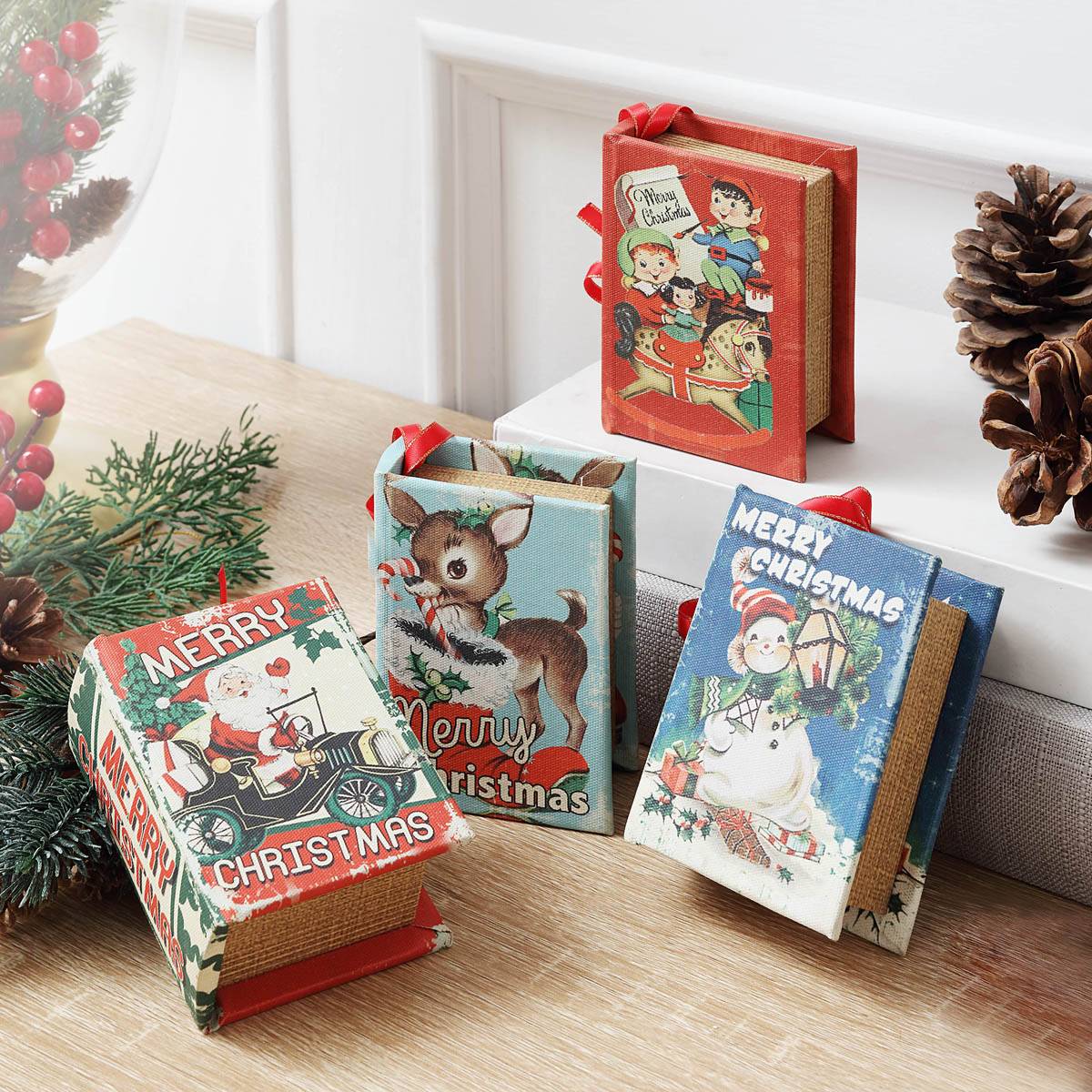 Mr. Christmas Set Of 4 Nostalgic Musical Songbook Ornaments