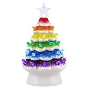 Mr. Christmas 7.5in. Nostalgic Ceramic Rainbow Tree