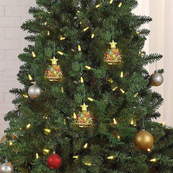 Mr. Christmas 4in. 3pc. Shatterproof Electroplated Ornament Trees alternate view