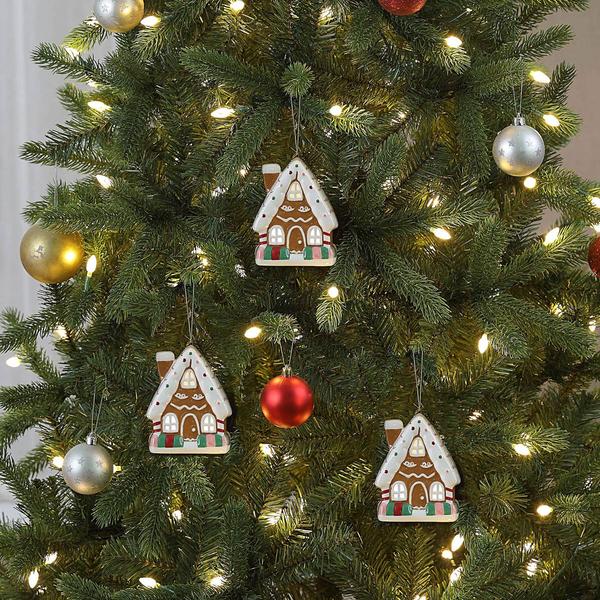 Mr. Christmas 3pc. Nostalgic Ceramic Gingerbread House Ornaments alternate view