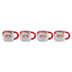 Mr. Christmas Santa Espresso Mugs - Set of 4