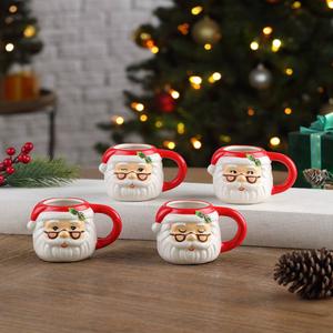 Mr. Christmas Santa Espresso Mugs - Set of 4 alternate view