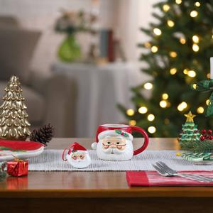 Mr. Christmas 16oz. Ceramic Santa Mug & Ornament Set alternate view