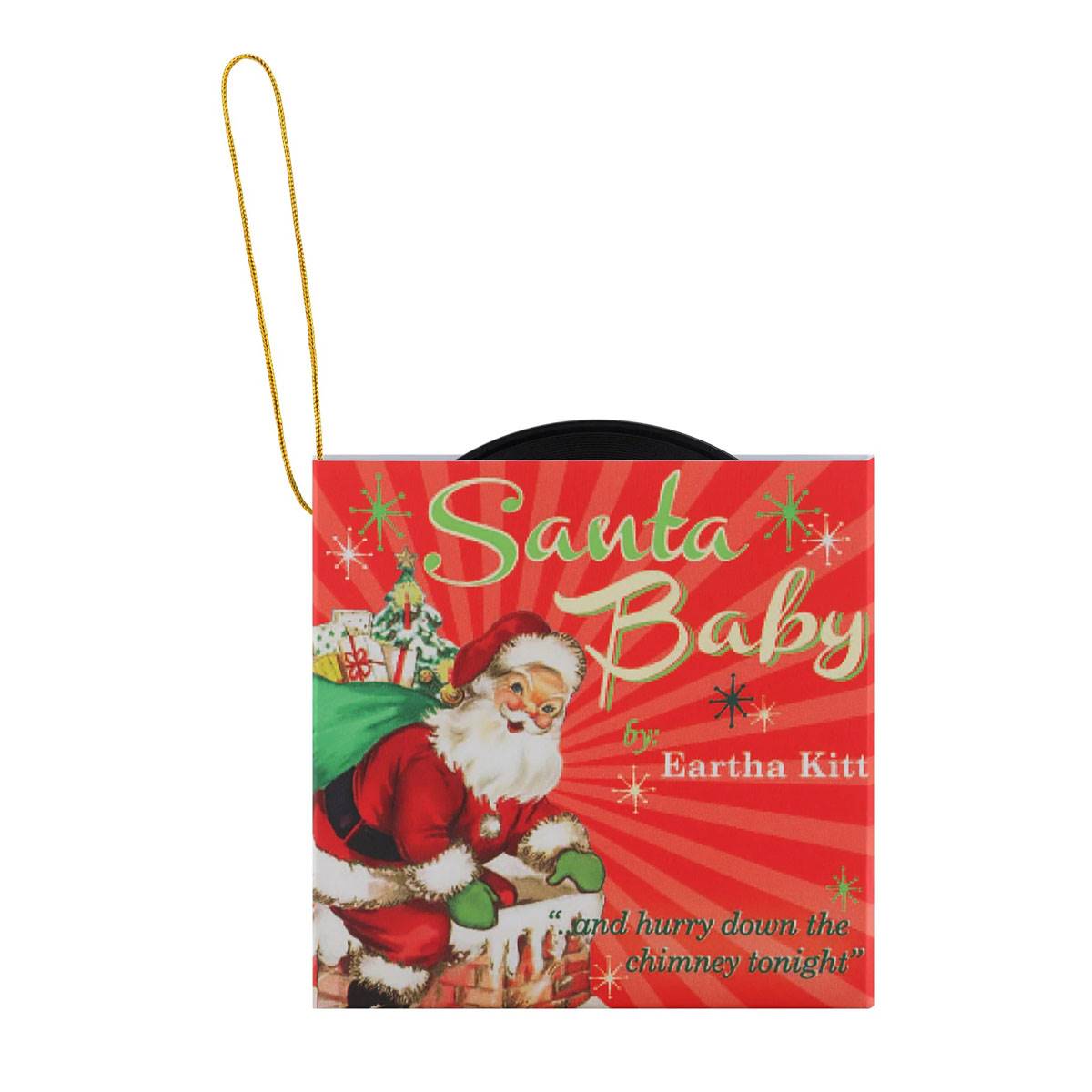 Mr. Christmas Santa Baby Mini Record Christmas Ornament