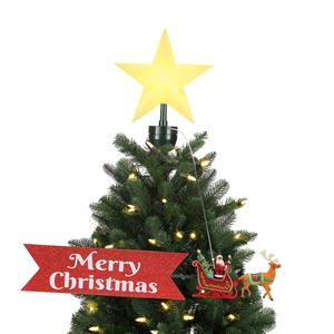 Mr. Christmas(R) Black Santa's Sleigh Animated Tree Topper alternate view