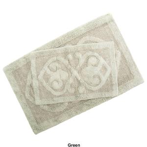 2pc. Damask Bath Rug Set alternate view