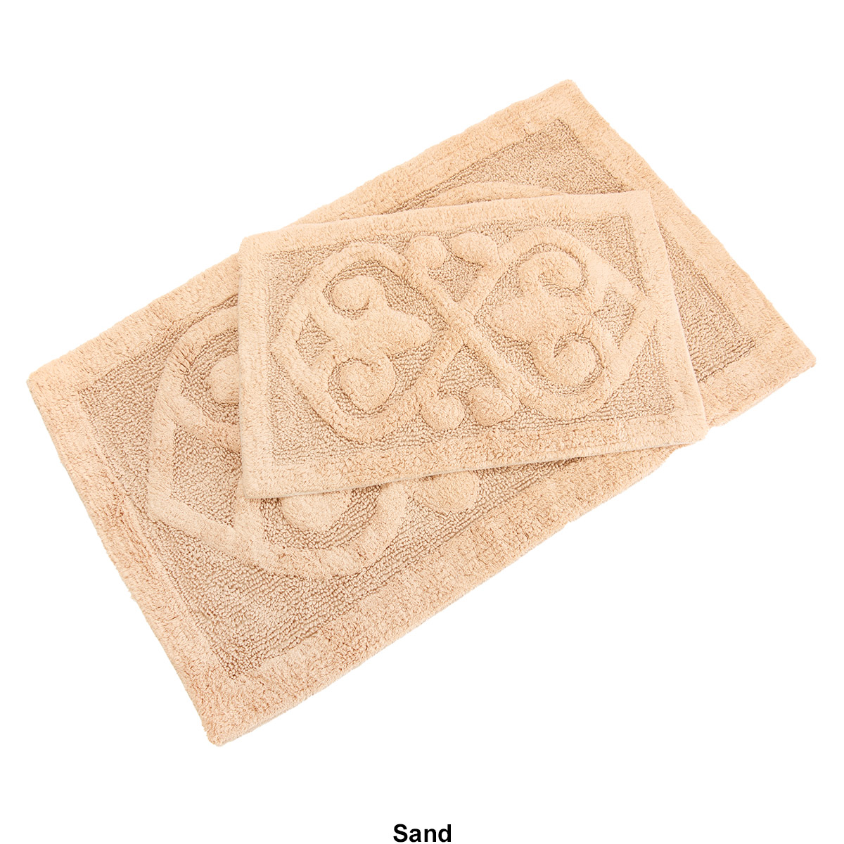 2pc. Damask Bath Rug Set