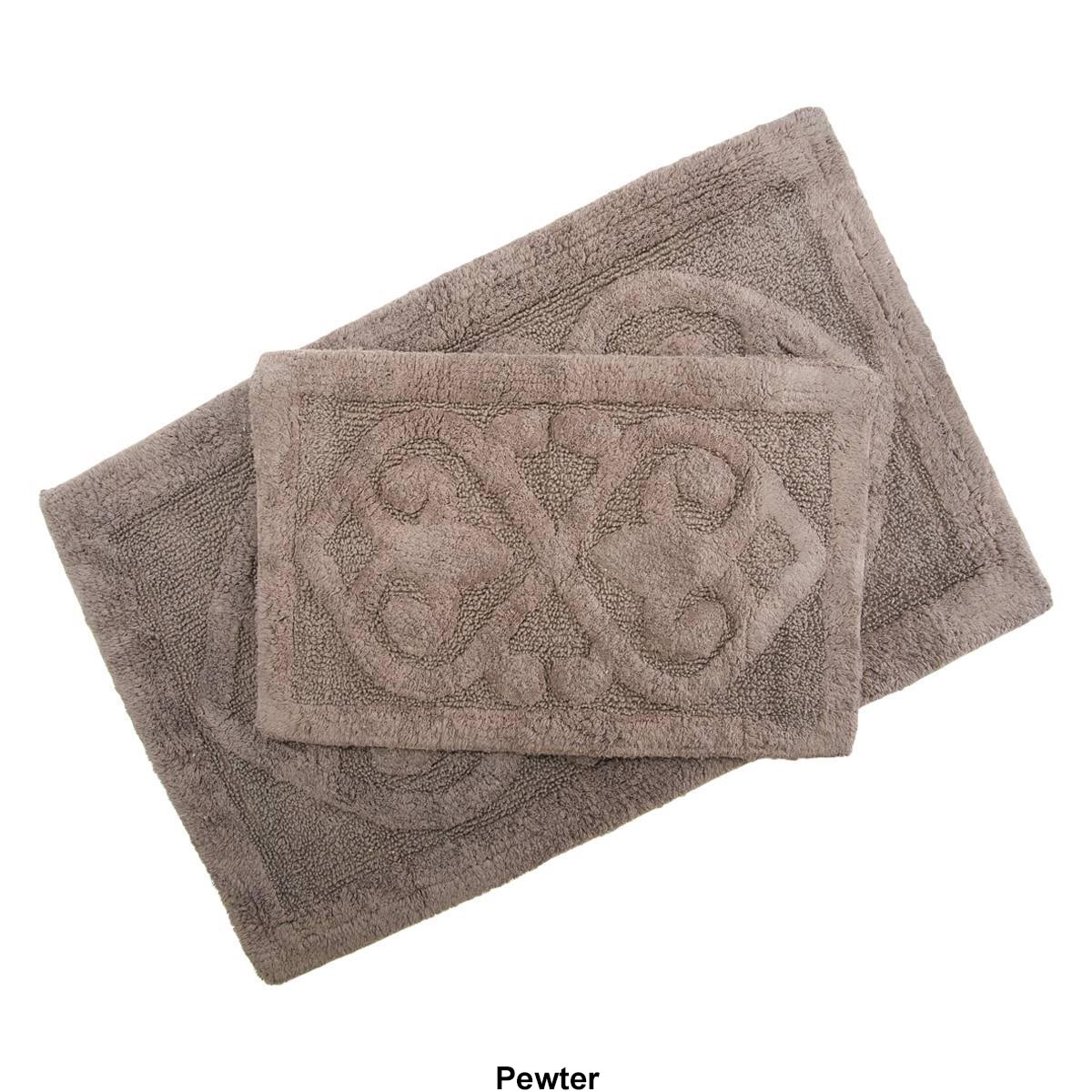 2pc. Damask Bath Rug Set