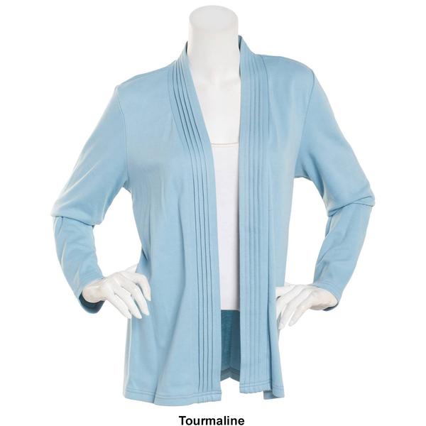 Womens Hasting & Smith Long Sleeve Pleat Front Open Cardigan alternate view