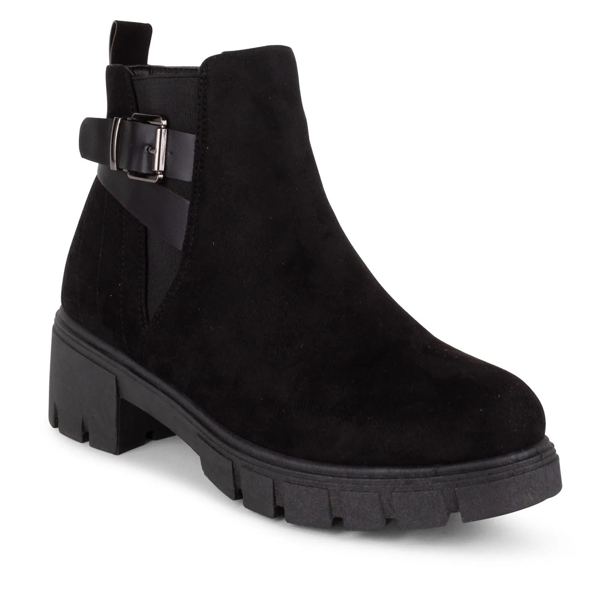 Womens Wanted Cinder Microfiber Ankle Boots