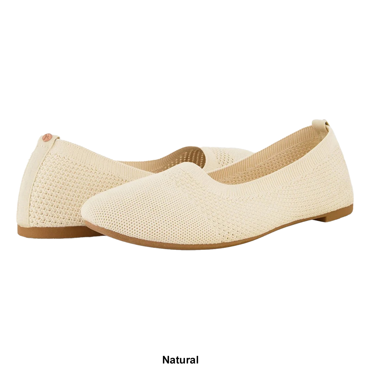 Womens Danskin Dream Knit Ribbed Ballet Flats