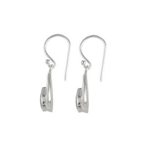 Fine Silver Plate Cat Eye Teardrop Drop Earrings alternate view