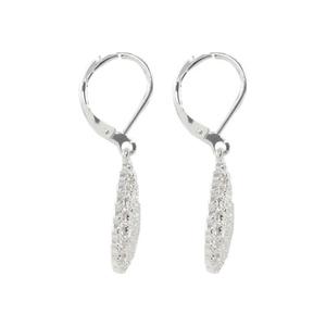 Silver Plate Vintage CZ Drop Earrings alternate view