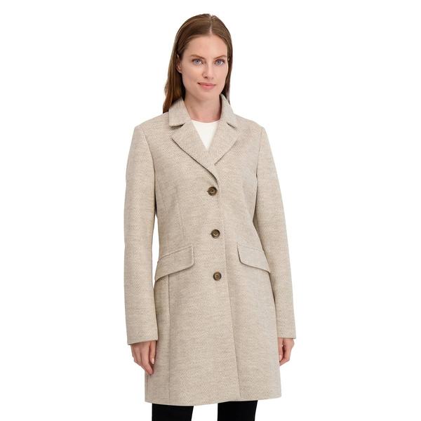 Womens Sage Collective Single Breasted Faux Wool Coat