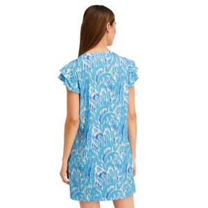 Womens Stella Parker Flutter Sleeve Tie Dye UPF Shift Dress alternate view