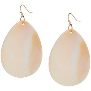 Ashley Cooper(tm) Gold-Plated White Shell Teardrop Earrings