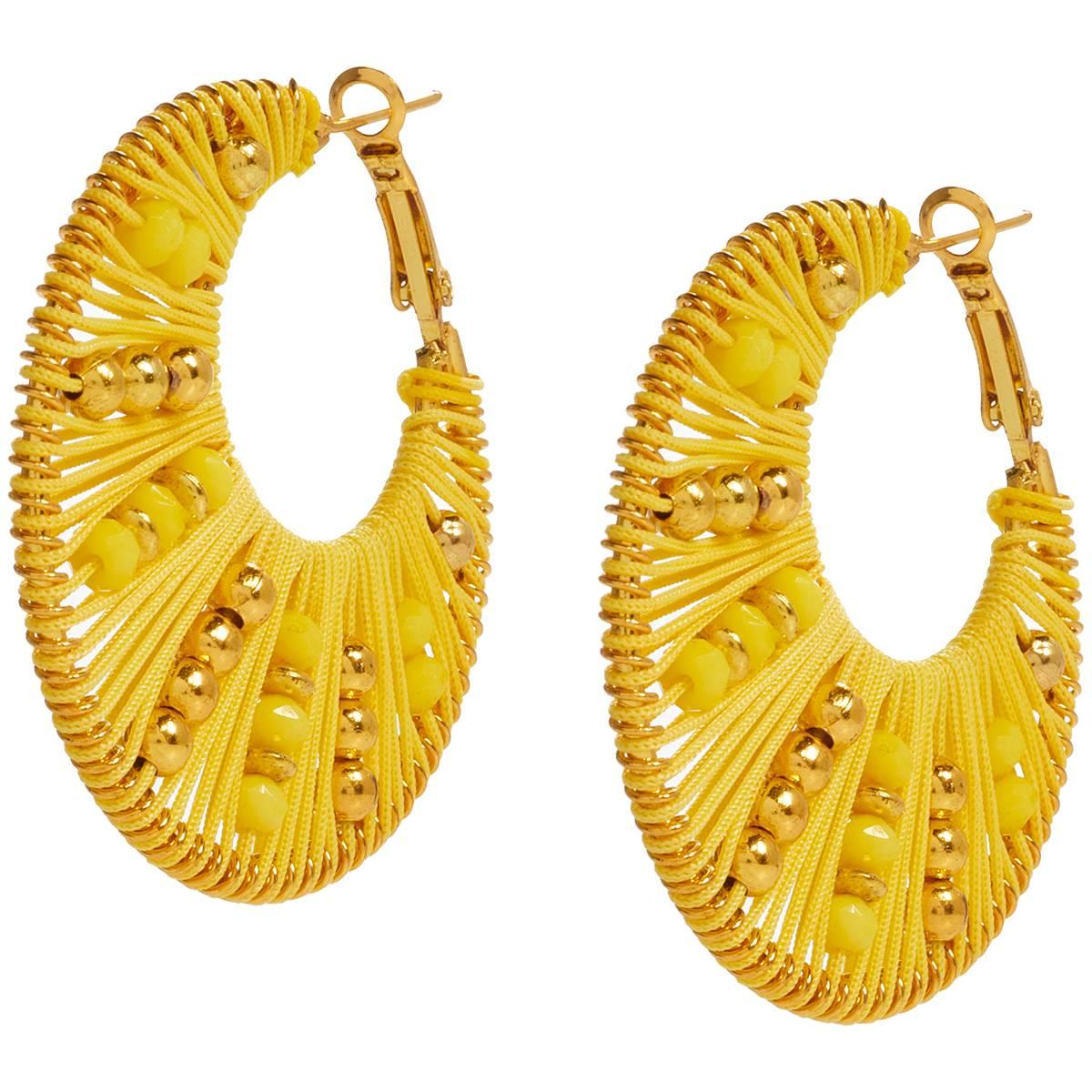 Ashley Coopertm Gold-Plated Beaded Hoop Earrings 12$