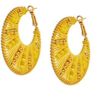 Ashley Cooper(tm) Gold-Plated Beaded Hoop Earrings