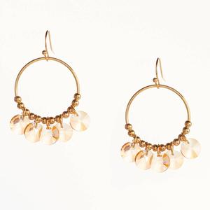 Ashley Cooper(tm)Gold Plated CCB Colorado Topaz Bead Earrings