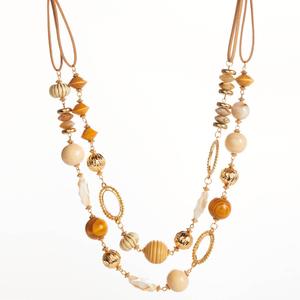 Ashley Cooper(tm) 2 Row Gold Plated Metal Link Necklace