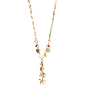 Ashley Cooper(tm) Gold-Plated Y-Necklace with Beach-Inspired Charms
