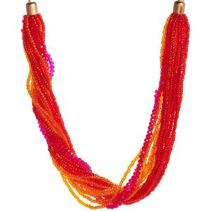 Ashley Cooper(tm) Gold-Plated Multi-Row Faceted Glass Twist Necklace