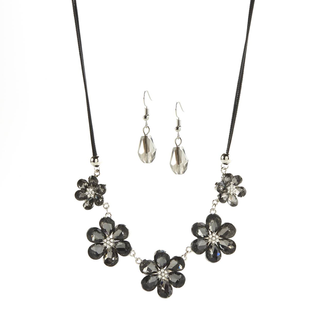Ashley Cooper(tm)  Stone Flowers Necklace & Earrings