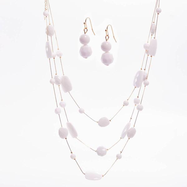 Ashley Cooper(tm) Faceted Beaded Necklace & Earrings Set