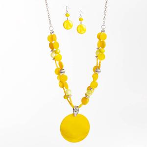 Ashley Cooper(tm) Silver-Plated Shell Pendant Necklace/Earrings Set