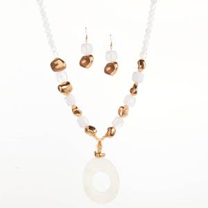Ashley Cooper(tm)Gold Plated Beaded Pendant Necklace & Earring Set